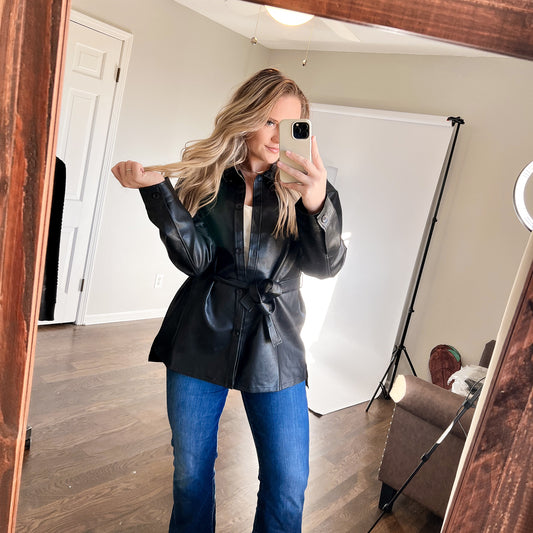 The Midnight Faux Leather Jacket